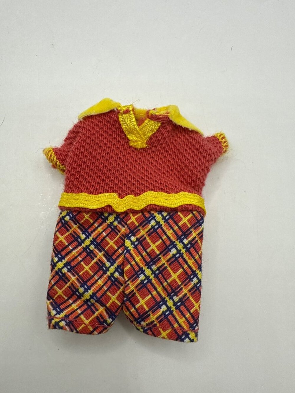 Vtg 1999 Barbie Kelly Club Golfer Liana One Piece Outfit Plaid 90s Kidcore Doll